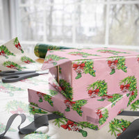 Funny Christmas Pig In Green Hand Naughty Wrapping Paper Roll Pet Lover Gift - Wonder Print Shop