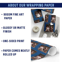 Funny Christmas Pig Selfie With Santa Gift Wrapping Paper Roll - Wonder Print Shop