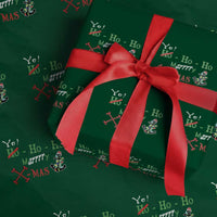 Funny Christmas Pirate Wrapping Paper Roll Yo Ho Ho Marrrrry X-Mas Anchor Santa Hat - Wonder Print Shop