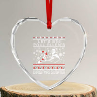 Funny Christmas Psycho Heart Crystal Glass Ornament Lets See Paul Allens Christmas Sweater Serrial Killer Movie - Wonder Print Shop