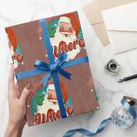 Funny Christmas Retro Santa Wrapping Paper Roll Nothing For You Whore - Wonder Print Shop