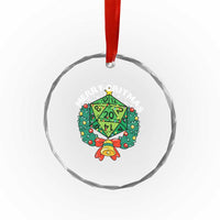 Funny Christmas RPG Crystal Glass Ornament Merry Critmas D20 RPG Gamer Dice Gaming Xmas - Wonder Print Shop