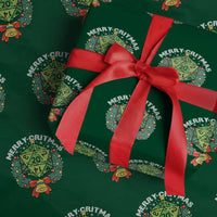 Funny Christmas RPG Wrapping Paper Roll Merry Critmas D20 RPG Gamer Dice Gaming Xmas - Wonder Print Shop