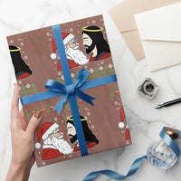 Funny Christmas Santa and Jesus Wrapping Paper Roll Most Wonderful Time Christian Holiday Gag Gift - Wonder Print Shop