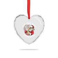 Funny Christmas Santa Ask Your Mom If I Am Real Heart Crystal Glass Ornament Dirty Xmas Santa Mom - Wonder Print Shop