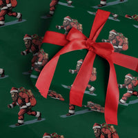 Funny Christmas Santa Bigfoot Wrapping Paper Roll Xmas Sasquatch - Wonder Print Shop
