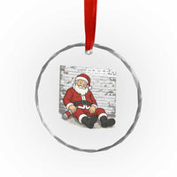 Funny Christmas Santa Claus Drinking Beer Crystal Glass Ornament Wonderful Time - Wonder Print Shop