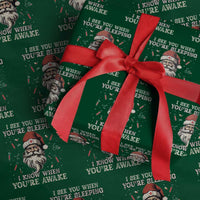 Funny Christmas Santa Doctor Medical Wrapping Paper Roll I See You When You're Sleeping I Know When You're Awake - Wonder Print Shop