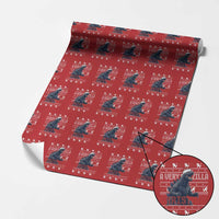 Funny Christmas Santa Godzilla Wrapping Paper Roll A Very Godzilla Xmas Japanese Monster - Wonder Print Shop