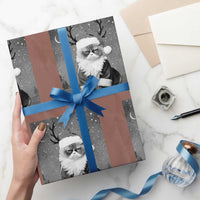 Funny Christmas Santa Grumpy Cat Wrapping Paper Roll - Wonder Print Shop