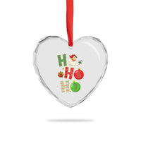 Funny Christmas Santa Ho Ho Ho 67 Heart Crystal Glass Ornament Six Seven Meme 6 7 Xmas Bauble - Wonder Print Shop