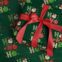 Funny Christmas Santa Ho Ho Ho 67 Wrapping Paper Roll Six Seven Meme 6 7 Xmas Bauble - Wonder Print Shop
