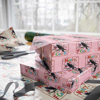Funny Christmas Santa Raven Wrapping Paper Roll Merry F Caw F Joke Gift - Wonder Print Shop