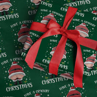 Funny Christmas Santa Wrapping Paper Roll Have A Crackin Xmas - Wonder Print Shop