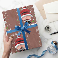 Funny Christmas Santa Wrapping Paper Roll Have A Crackin Xmas - Wonder Print Shop