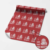 Funny Christmas Santa Wrapping Paper Roll I Saw That You Nasty Xmas Naughty Kids - Wonder Print Shop