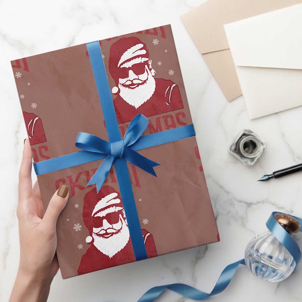 Funny Christmas Santa Wrapping Paper Roll Skibidi Rizzmas Vintage Charisma Rizz Santa Claus - Wonder Print Shop