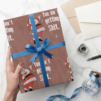 Funny Christmas Santa Wrapping Paper Roll You Ain't Getting Shit Vintage Xmas Santa - Wonder Print Shop