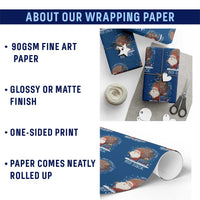 Funny Christmas Santa Wrapping Paper Roll You Should See The Size Of My Sack Presents - Wonder Print Shop