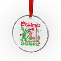 Funny Christmas Season Crystal Glass Ornament Switch Red And Green Skeleton Hand - Wonder Print Shop