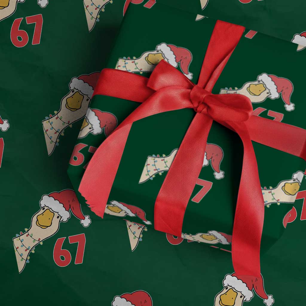 Funny Christmas Silly Goose 67 Meme Festive Holiday Wrapping Paper Roll - Wonder Print Shop