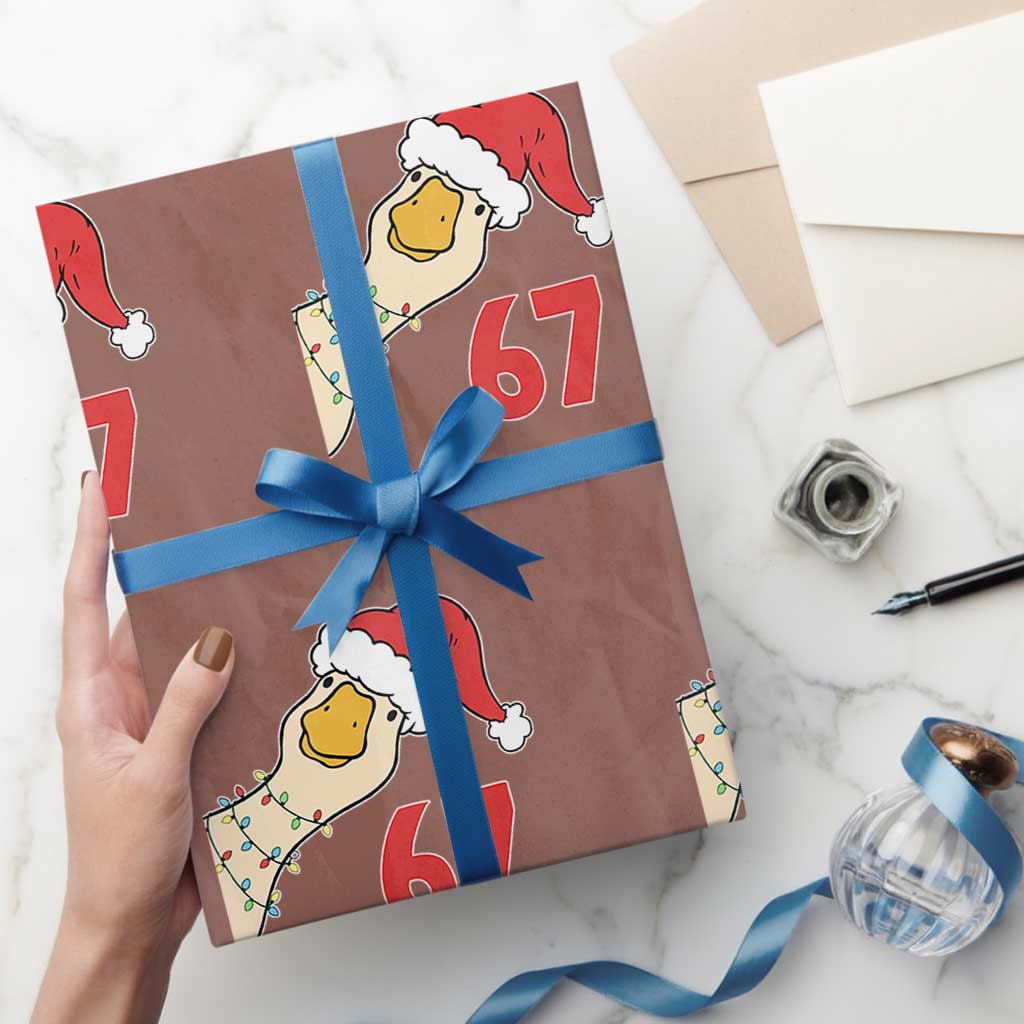 Funny Christmas Silly Goose 67 Meme Festive Holiday Wrapping Paper Roll - Wonder Print Shop