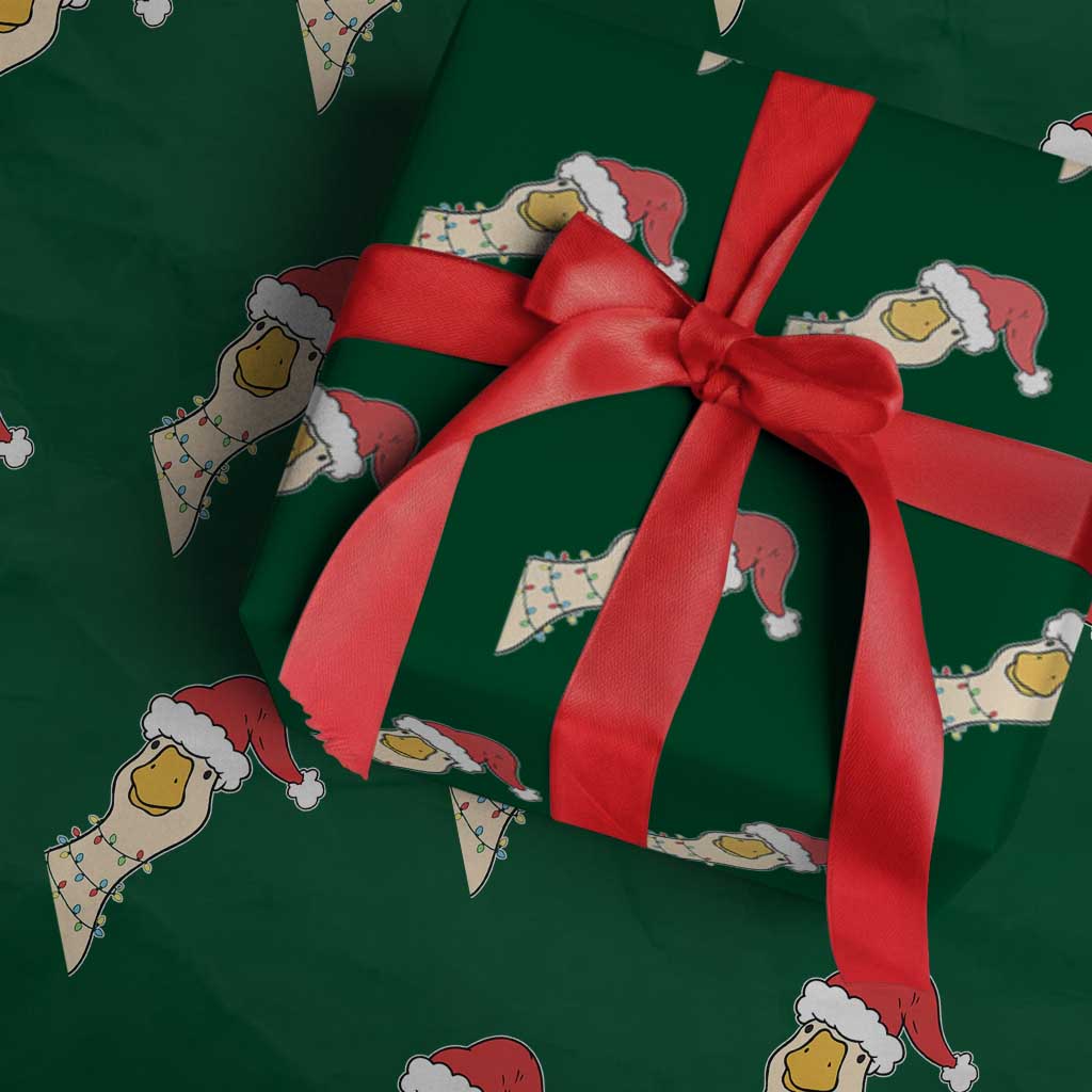 Funny Christmas Silly Goose Festive Holiday Wrapping Paper Roll - Wonder Print Shop