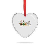 Funny Christmas Silly Goose Poultry Animal Lovers Heart Crystal Glass Ornament - Wonder Print Shop