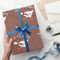 Funny Christmas Silly Goose Wrapping Paper Roll Funny Duck the Halls - Wonder Print Shop