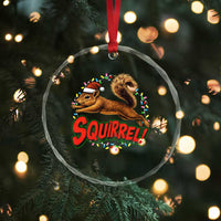 Funny Christmas Squirrel Crystal Glass Ornament Xmas Vacation Holiday Movie - Wonder Print Shop