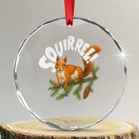 Funny Christmas Squirrel Crystal Glass Ornament Xmas Vacation Holiday Movie Pine Tree - Wonder Print Shop