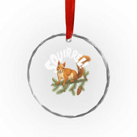 Funny Christmas Squirrel Crystal Glass Ornament Xmas Vacation Holiday Movie Pine Tree - Wonder Print Shop