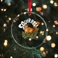 Funny Christmas Squirrel Crystal Glass Ornament Xmas Vacation Holiday Movie Pine Tree - Wonder Print Shop