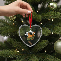 Funny Christmas Squirrel Heart Crystal Glass Ornament Xmas Vacation Holiday Movie Pine Tree - Wonder Print Shop