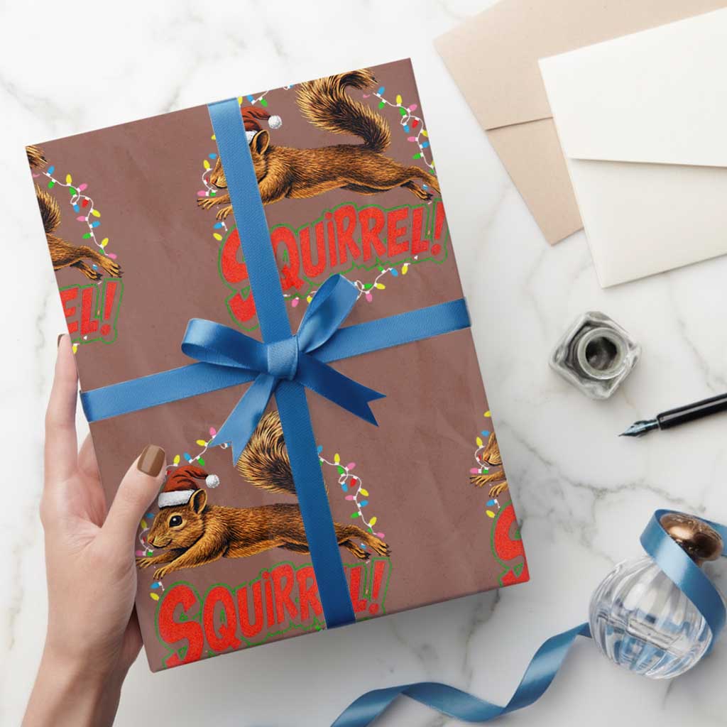 Funny Christmas Squirrel Wrapping Paper Roll Xmas Vacation Holiday Movie - Wonder Print Shop