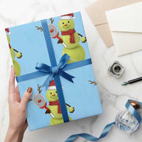 Funny Christmas Tennis Snowman Wrapping Paper Roll Tennis Lover Gift - Wonder Print Shop