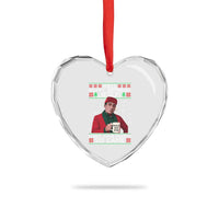 Funny Christmas The Office Movie Heart Crystal Glass Ornament Well Happy Birthday Jesus Sorry Your Party Is So Lame - Wonder Print Shop