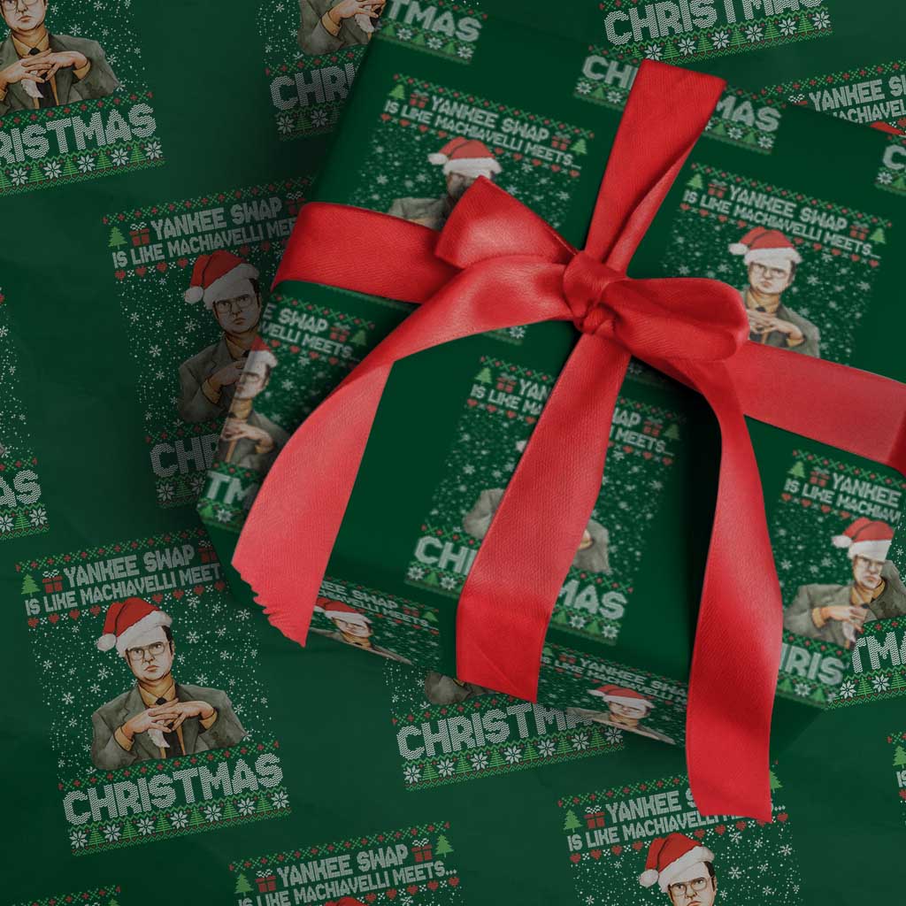 Funny Christmas The Office Movie Wrapping Paper Roll Yankee Swap Is Like Machiavelli Meets Christmas - Wonder Print Shop