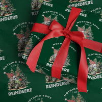 Funny Christmas Tractor Wrapping Paper Roll Nothing Runs Like A Reindeere Farmers - Wonder Print Shop
