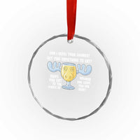 Funny Christmas Vacation Eggnog Crystal Glass Ornament Can I Refill Your Eggnogs Get You Something To Eat Xmas Movie - Wonder Print Shop