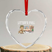 Funny Christmas Vacation Litter's Full Cat Heart Crystal Glass Ornament Xmas Movie - Wonder Print Shop