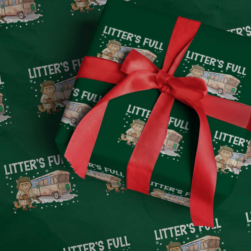 Funny Christmas Vacation Litter's Full Cat Wrapping Paper Roll Xmas Movie - Wonder Print Shop