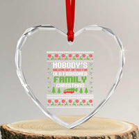 Funny Christmas Vacation Movie Heart Crystal Glass Ornament Nobodys Walking Out On This Fun Old Fashioned Family Christmas - Wonder Print Shop