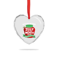 Funny Christmas Vacation Movie Heart Crystal Glass Ornament Official Member Jelly Of The Month Club - Wonder Print Shop