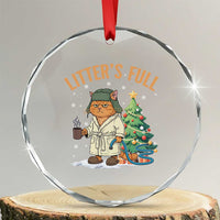 Funny Christmas Vacation Movie Litter's Full Cat Crystal Glass Ornament Xmas Tree - Wonder Print Shop