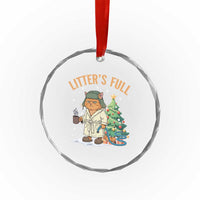 Funny Christmas Vacation Movie Litter's Full Cat Crystal Glass Ornament Xmas Tree - Wonder Print Shop