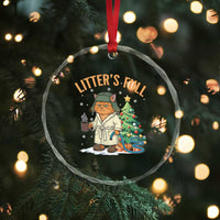 Funny Christmas Vacation Movie Litter's Full Cat Crystal Glass Ornament Xmas Tree - Wonder Print Shop