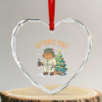 Funny Christmas Vacation Movie Litter's Full Cat Heart Crystal Glass Ornament Xmas Tree - Wonder Print Shop