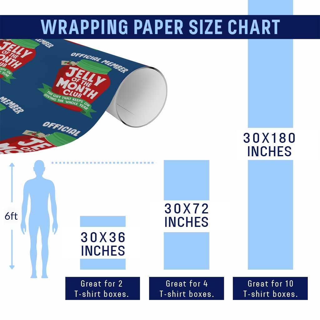 Funny Christmas Vacation Movie Wrapping Paper Roll Official Member Jelly Of The Month Club - Wonder Print Shop