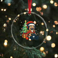 Funny Christmas Video Game Nutcracker Xmas Tree Gamer Crystal Glass Ornament - Wonder Print Shop